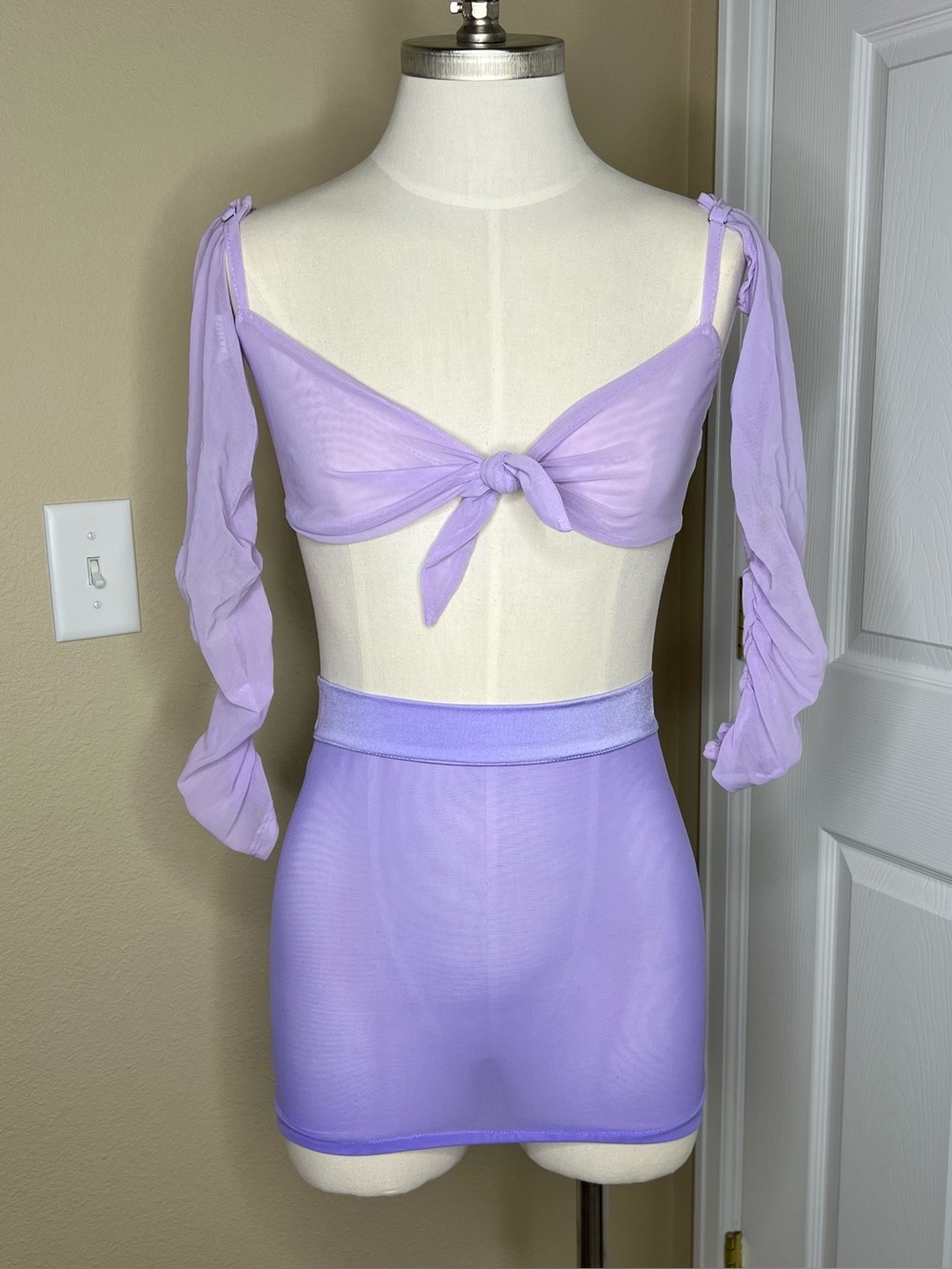 iHEARTRAVES Purple Three Piece Mesh Set